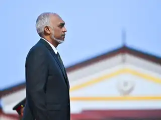 President Muizzu attends National Day flag-hoisting ceremony.