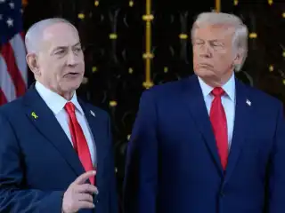 އެމެރިކާގެ ރައީސް ޑޮނަލްޑް ޓްރަމްޕް އާއި، އިޒްރޭލްގެ ބޮޑު ވަޒީރު ބެންޖަމިން ނަތަންޔާހޫ