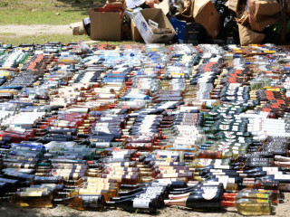 Large stash of alcohol destroyed in Dhoonidhoo