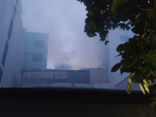 Macchangoali Morning View 3 in Male' City, where a fire was reported at around 5am on Thursday