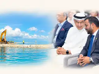 From the signing ceremony between the Government and Eagle Hills of the UAE to develop the "Maldives Waterfront and Marina" in Ras Male'.