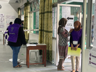 A polling station in the first round of the 2023 President Election 