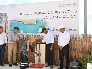 The President inaugurates completion of infrastructure on L. Isdhoo, Kalaidhoo, and Dhanbindhoo Islands
