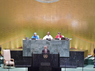 President Ibrahim Mohamed Solih at the 74th United Nations General Assembly