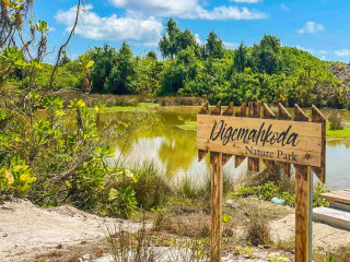 The park includes an overwater walkway, benches, BBQ stands, dustbins and a waste management area