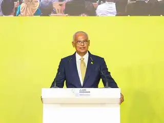 ކުރީގެ ރައީސް އިބްރާހީމް މުހައްމަދު ސޯލިހު އެމްޑީޕީގެ ކޮންގްރެސް ފެށުމުގެ ރަސްމިއްޔާތުގައި ވާހަކަފުޅު ދައްކަވަނީ 
