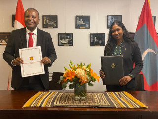 The signing ceremony was held at the Permanent Mission of Maldives to the United Nations in New York