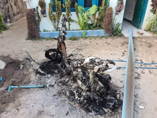 Man charged for torching police officer’s motorcycle