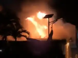 Fire incident occurs in ADh. Dhigurah. | Social Media