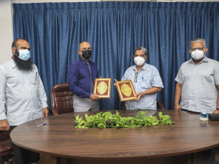 Haiman Construction was tasked to complete the construction of R. Vaadhoo Mosque on Tuesday