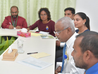 President Ibrahim Mohamed Solih travelled to Miladhoo on Thursday