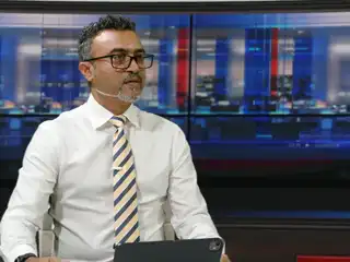 Ibrahim Nazil, the Member of Parliament for South Hithadhoo and Leader of the MDP Parliamentary Group, speaking during RaajjeTV's "Fala Surukhee" program.
