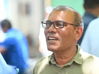 Former President Mohamed Nasheed briefs the media. | RaajjeMV