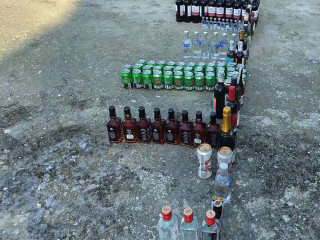 Police destroy alcohol in Villingili, Kudahuvadhoo Police Stations' custody