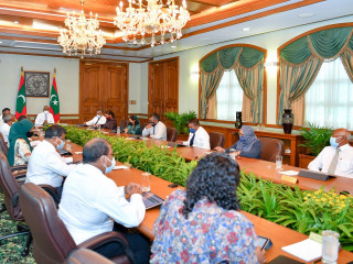 President Ibrahim Mohamed Solih held a meeting with his Cabinet Ministers on Tuesday