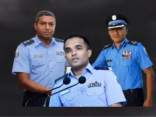 ކޮމިޝަނަރ އޮފް ޕޮލިސްގެ މަގާމަށް ޝައުގުވެރިކަން ފާޅުކުރި ޝިފާން (މ)، ފަރުހާދު (ކ) އަދި ޓޫފޯ (ވ).