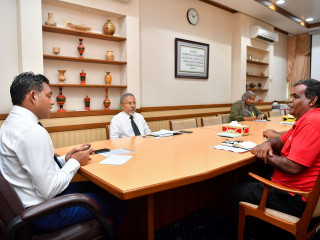 Vice President Faisal Naseem met with the senior management of the Maldives Institute of Technology