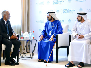 President Muizzu meets the Vice President, Prime Minister, and Minister for Defence of the United Arab Emirates and Ruler of Dubai on Tuesday