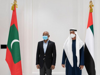 President Ibrahim Mohamed Solih with the Crown Prince of Abu Dhabi