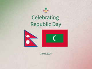 Flags of Nepal and Maldives
