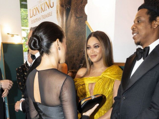 \"ދަ ލަޔަން ކިންގް\" ޕްރިމިއަރ ގައި މޭގަން އާއި ބިޔޯންސޭ ބައްދަލުވުން