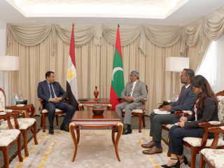 The newly appointed Non-Resident Ambassador of the Arab Republic of Egypt to Maldives, Maged Mosleh Nafei paid a courtesy call on the state minister on Wednesday