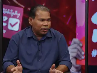 Member of Parliament for the Maradhoo constituency, Ahmed Didi, delivers his remarks during the "Noonekey" campaign program. | RaajjeMV