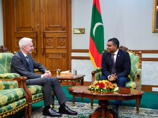 Secretary-General of Interpol, Jürgen Stock has paid a courtesy call on Vice President Faisal Naseem