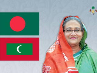 The President sent a congratulatory message to the Prime Minister of Bangladesh on her re-election on Monday