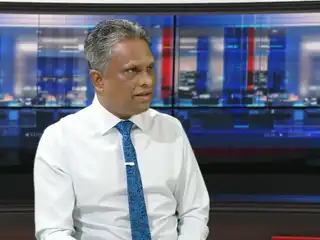 Male' City Mayor Adam Azim speaking during RaajjeTV's "Fala Surukhee" program.
