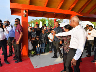 President Ibrahim Mohamed Solih and  First Lady Fazna Ahmed concludes trip to Kolhufushi Island