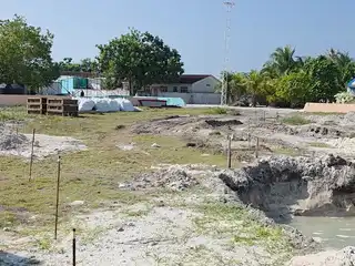 The site of the mosque demolished to make way for the construction of an Islamic Center in Milandhoo. | RaajjeMV