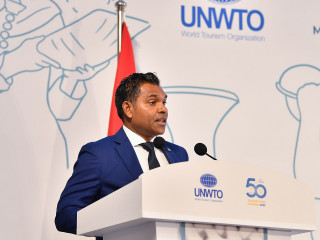 Vice President Faisal Naseem addressing UNWTO