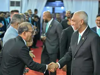 Former President Nasheed attended the opening ceremony of the PNC Congress.