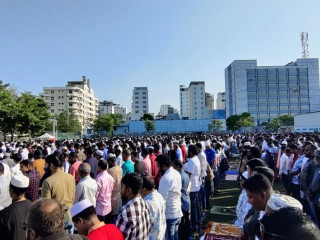 Eid-Al-Fitr mass congregation in the Greater Malé Region