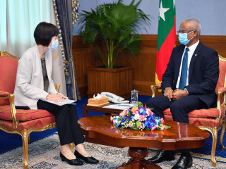 ޖަޕާން ސަރުކާރުން ކަނޑައަޅާފައި ހުންނަވާ ސަފީރު، ރައީސުލްޖުމްހޫރިއްޔާގެ އަރިހަށް އިޙްތިރާމުގެ ޒިޔާރަތެއް ކުރެއްވުން