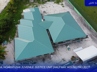 HA. Hoarafushi Juvenile Justice Unit construction reaches 50 percent progress