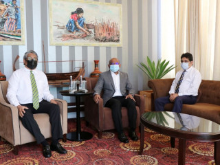 MP Hussain Shameem and Joint Secretary at the Foreign Ministry Mariyam Midhfa Naeem are accompanying FM Shahid during the trip