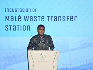 The vice president inaugurated the Malé Waste Transfer Station on Monday
