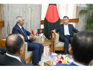 President Muizzu meets with Bangladesh’s newly elected Prime Minister