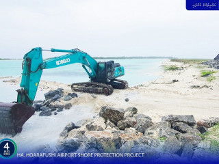 Work on HA. Hoarafushi Airport shore protection project is well underway
