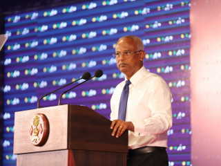 President Ibrahim Mohamed Solih at the opening ceremony of the third Viavathi Raajje Conference