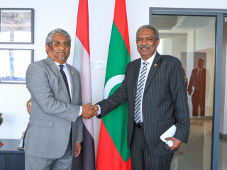 Ambassador of Sudan Abdalla Omer Bashir Elhusain and Minister of State for Foreign Affairs, Ahmed Khaleel