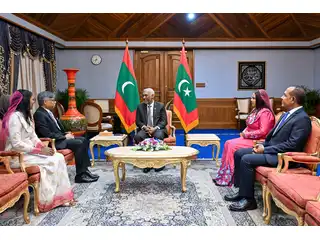 MD Golam Sarwar meets with President Dr. Mohamed Muizzu.