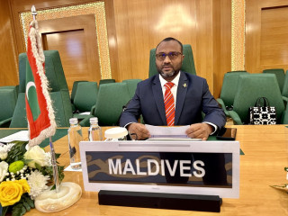 Minister of Islamic Affairs Dr. Mohamed Shaheem Ali Saeed at the Extraordinary Session of the Council of Foreign Ministers of OIC
