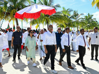 The First Couple of Maldives has commenced a tour of Faafu atoll