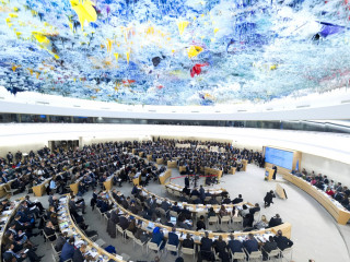 އދ.ގެ އިންސާނީ ހައްޤުތަކާބެހޭ މަޖްލީހުގެ 40 ވަނަ ބައްދަލުވުމުގެ ފޮޓޯ