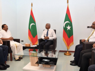 The Indian Minister of State for External Affairs paid a courtesy call on the President during his official visit to Addu