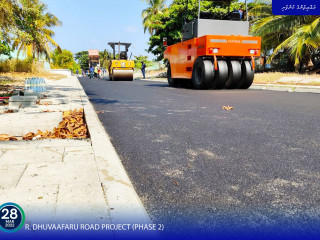 Dhuvaafaru Road Develepment Project's second phase is well underway