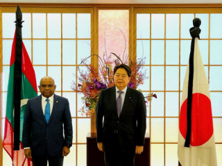 Minister of Foreign Affairs of Maldives, Abdulla Shahid met withMinister of Foreign Affairs of Japan, Hayashi Yoshimasa